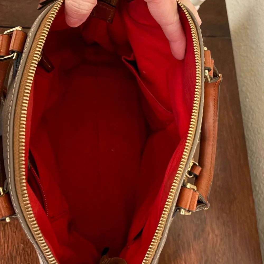 Dooney & Bourke Gray and Brown Shoulder Bag - Picture 3 of 7